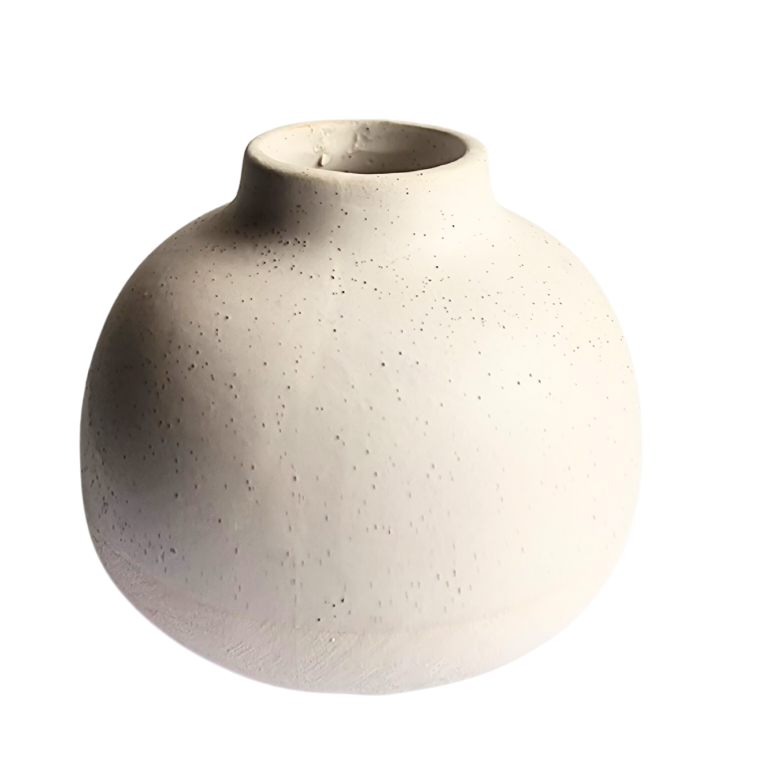 Whitish-Cream Ceramic Vase